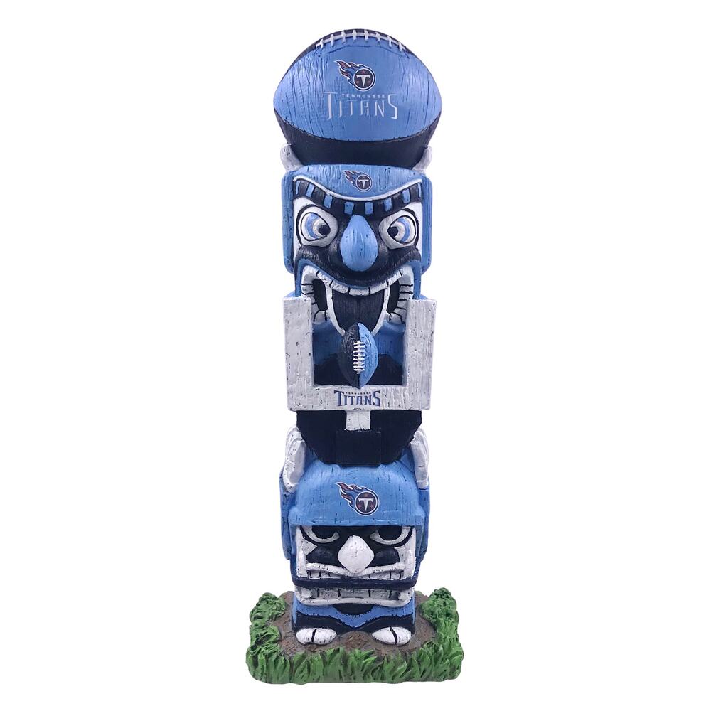 NFL Titans Tiki Face Totem Pole Figurine Tennessee 16" Indoor/Outdoors Team New